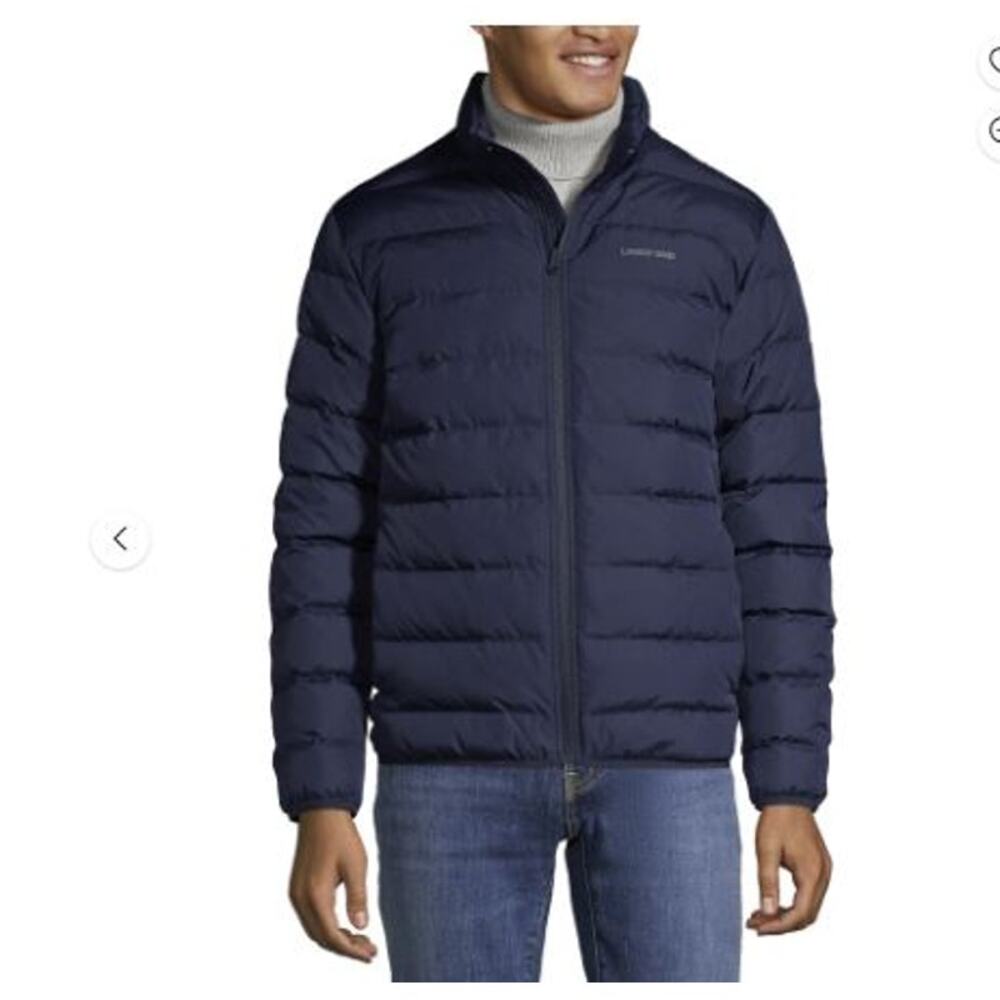 Lands End Mens‎ Down Navy Blue Puffer Jacket (42-44)